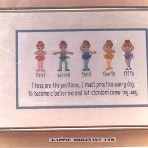 NEW Kappie’s Cross Stitch Ballerina Ballet Positions Kappies Kit CAT 1206 -1 - 7